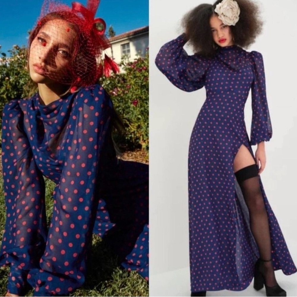 For Love&Lemons Maxi Polka Dot Dress